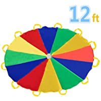 Sonyabecca Paracaídas 12 con 12 Asas para Interior o Exterior 3.50 m (niños de 6-12 años)